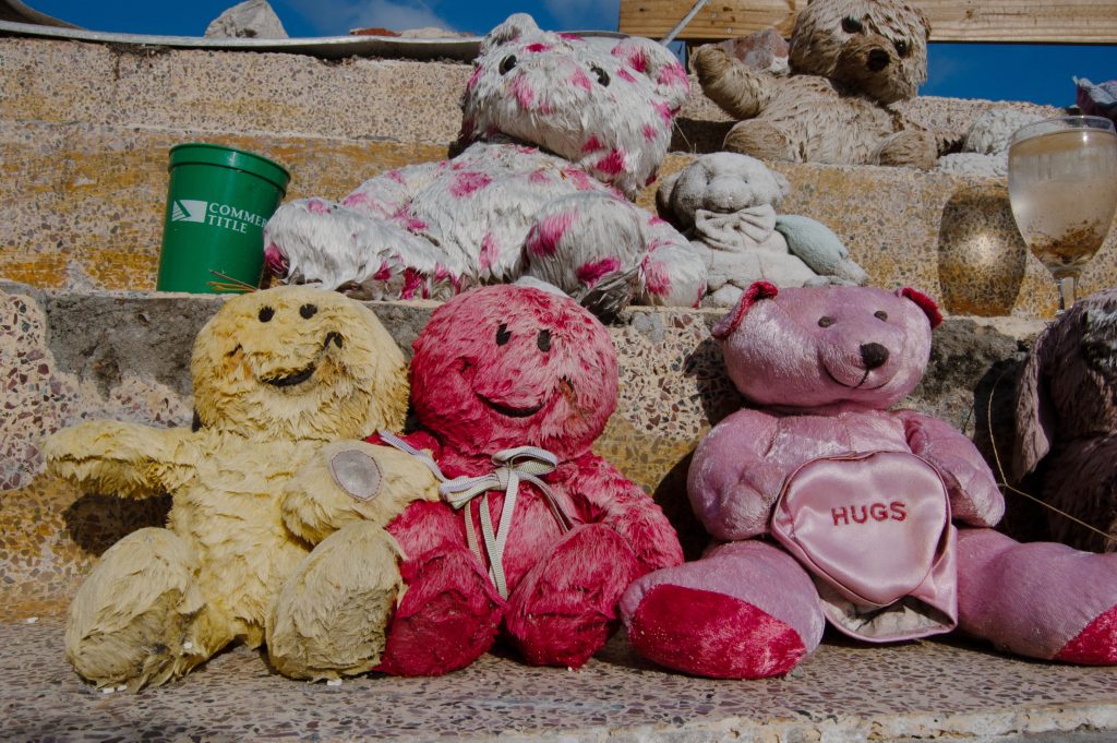 Toys After Katrina New Orleans October 2006 In Lower Garden District Photographer George Hancock Bear Hugs Heart