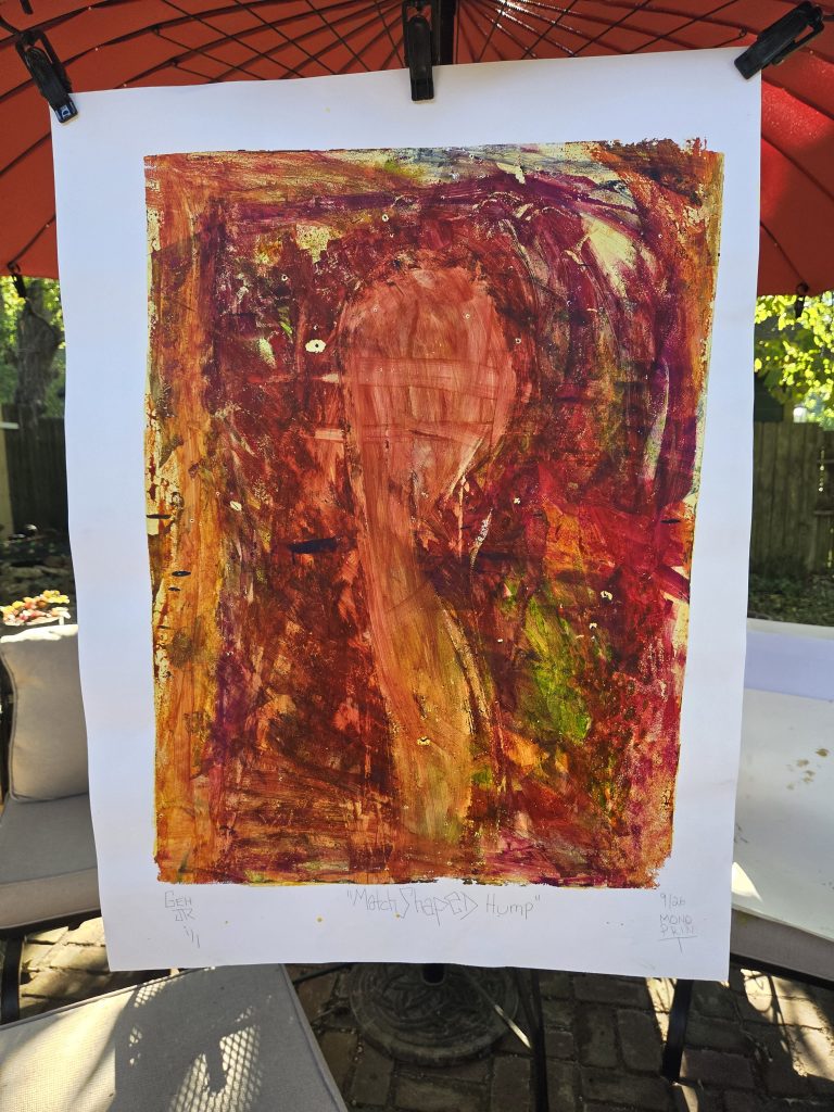Match Shaped Hump printmaker printmaking artist George Hancock October 17 art show piece Memphis Tennessee B Side