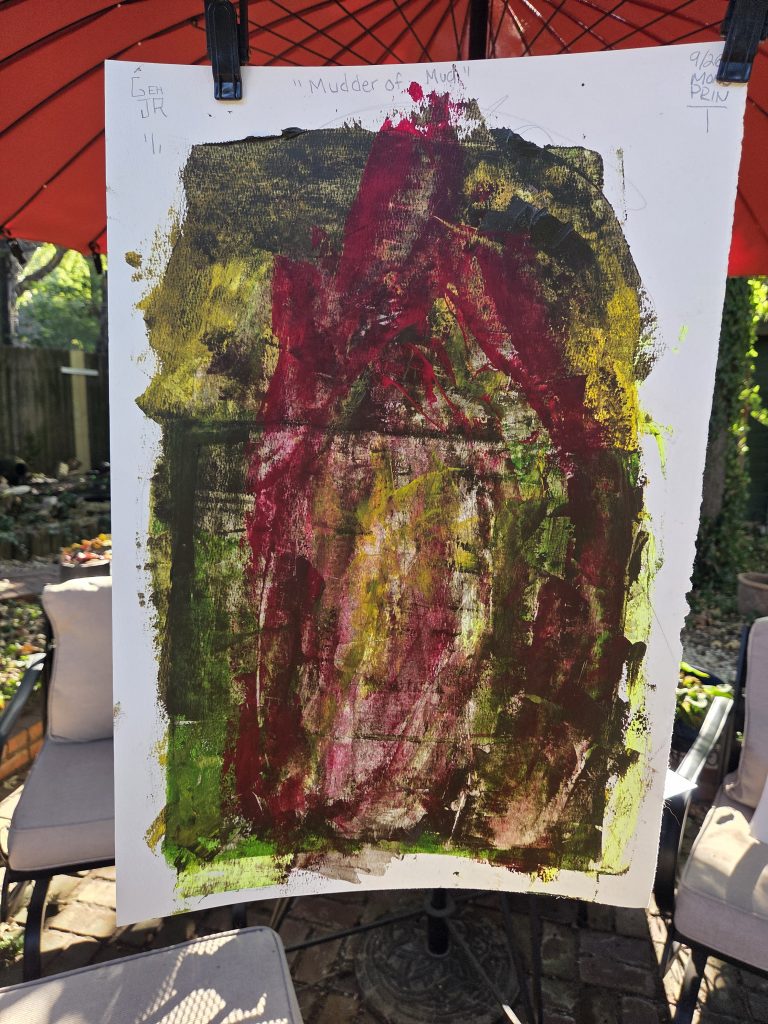 Mudder of Mud printmaker printmaking artist George Hancock October 17 art show piece Memphis Tennessee B Side