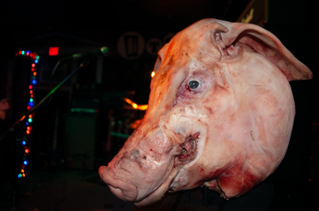 Process of Suffocation Pig Head Artist George Hancock Memphis Tennessee April 8 2011