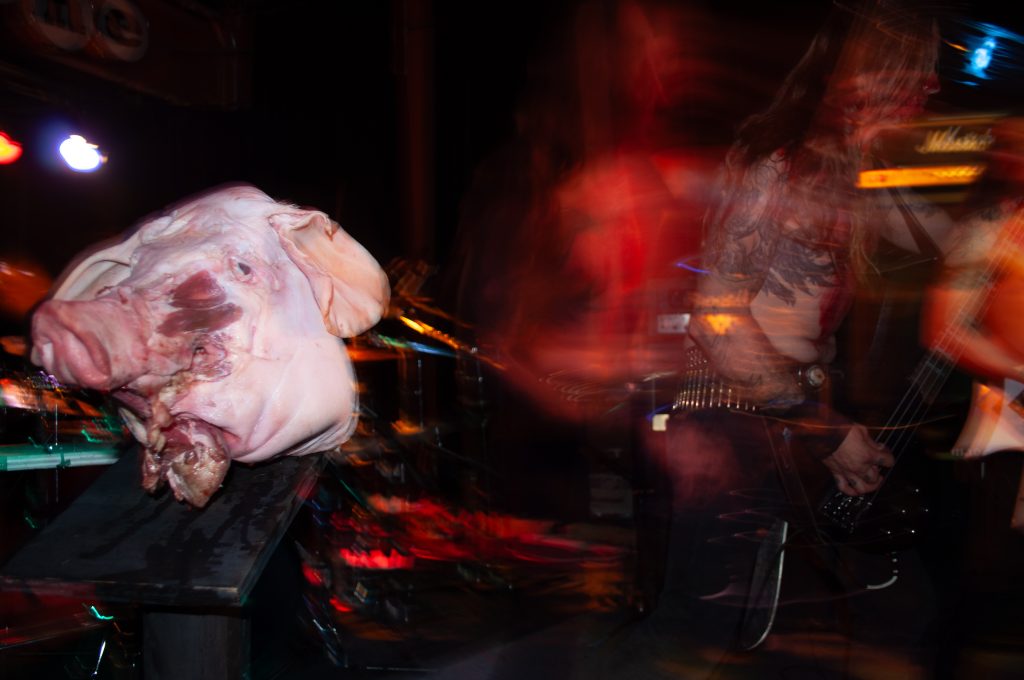 Process of Suffocation Pig Head Artist George Hancock Memphis Tennessee April 8 2011