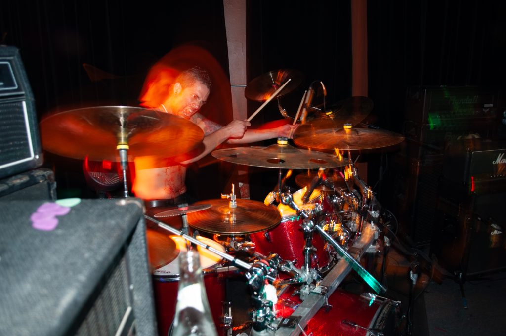 Process of Suffocation Drummer Blood Photographer George Hancock Bass Memphis Tennessee April 8 2011
