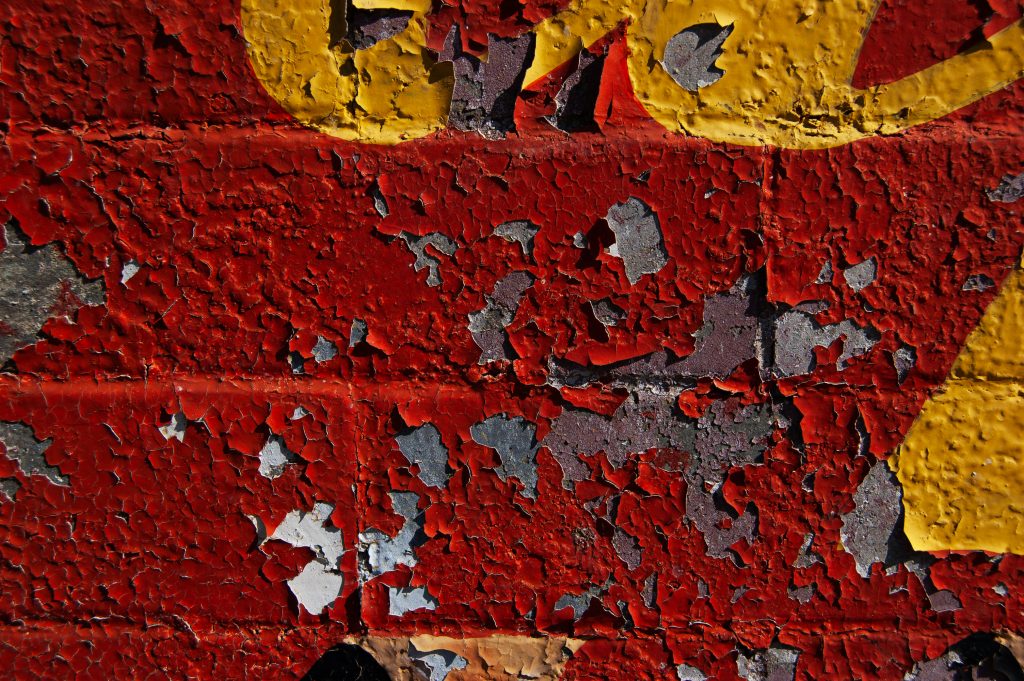Paint Chipping Of Wall On Main Street Memphis Tennessee October 2006 Photographer George Hancock