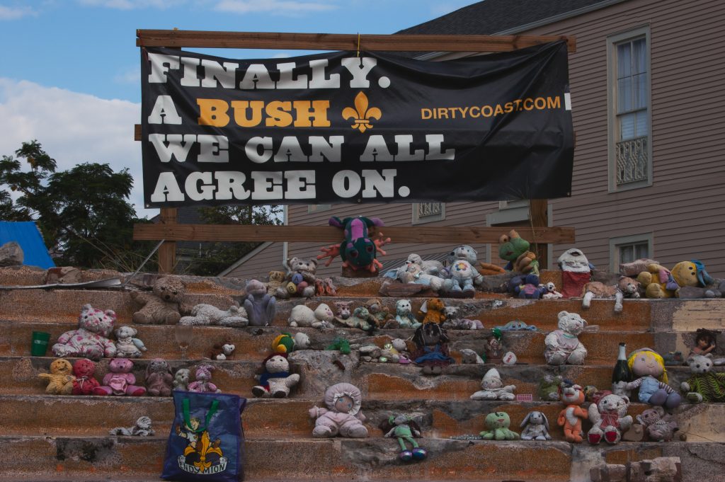 Toys After Katrina New Orleans October 2006 In Lower Garden District Photographer George Hancock Bush Saints