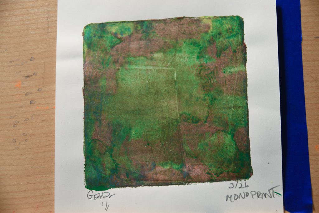 Gel Plate Print Artist George Hancock Green