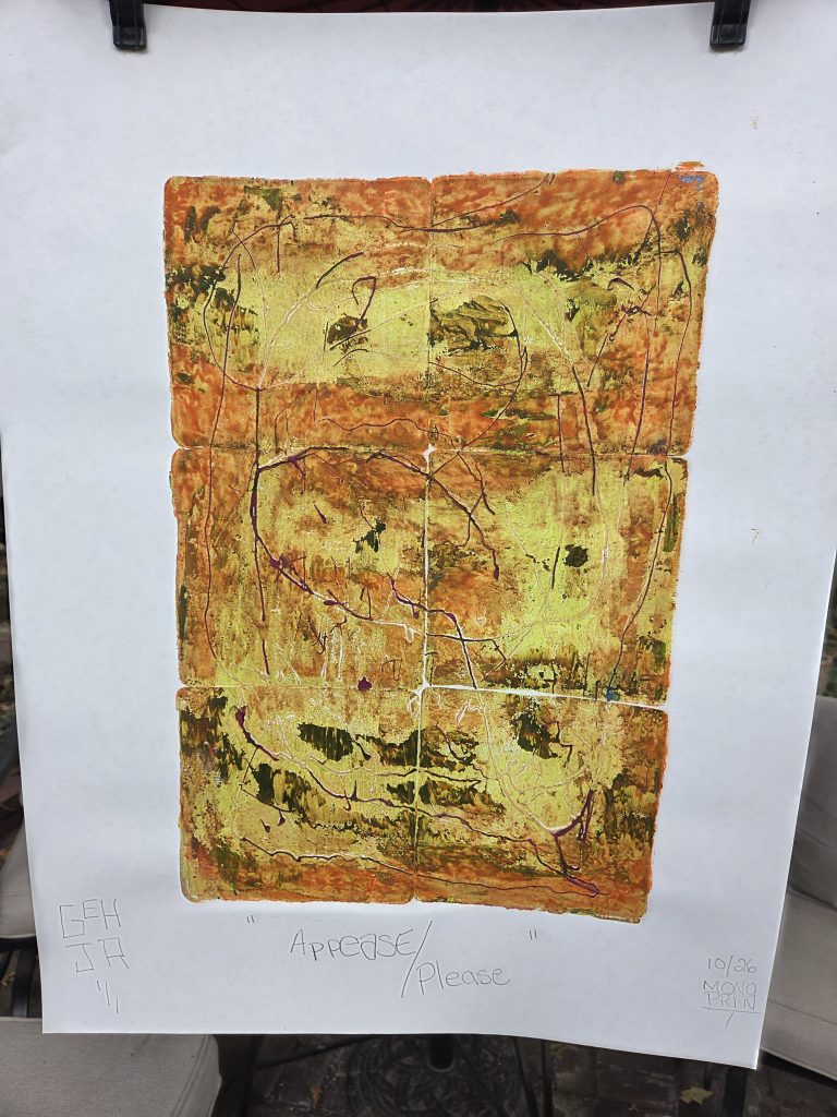 Appease-Please George Hancock Printmaker Printer Gel Plate Printing Fine Art Memphis Tennessee