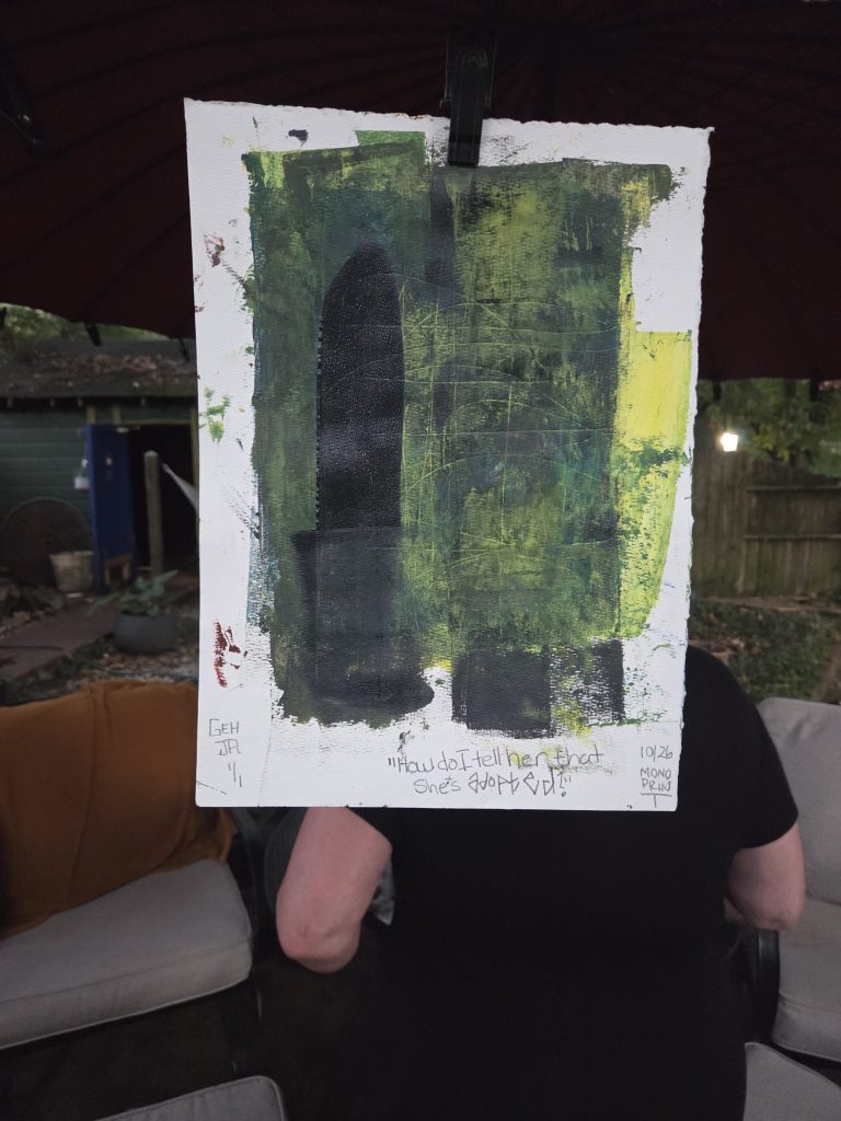How Do I Tell Her She Is Adopted George Hancock Gel Plate Printer Printmaker Memphis Tennessee Fine Art