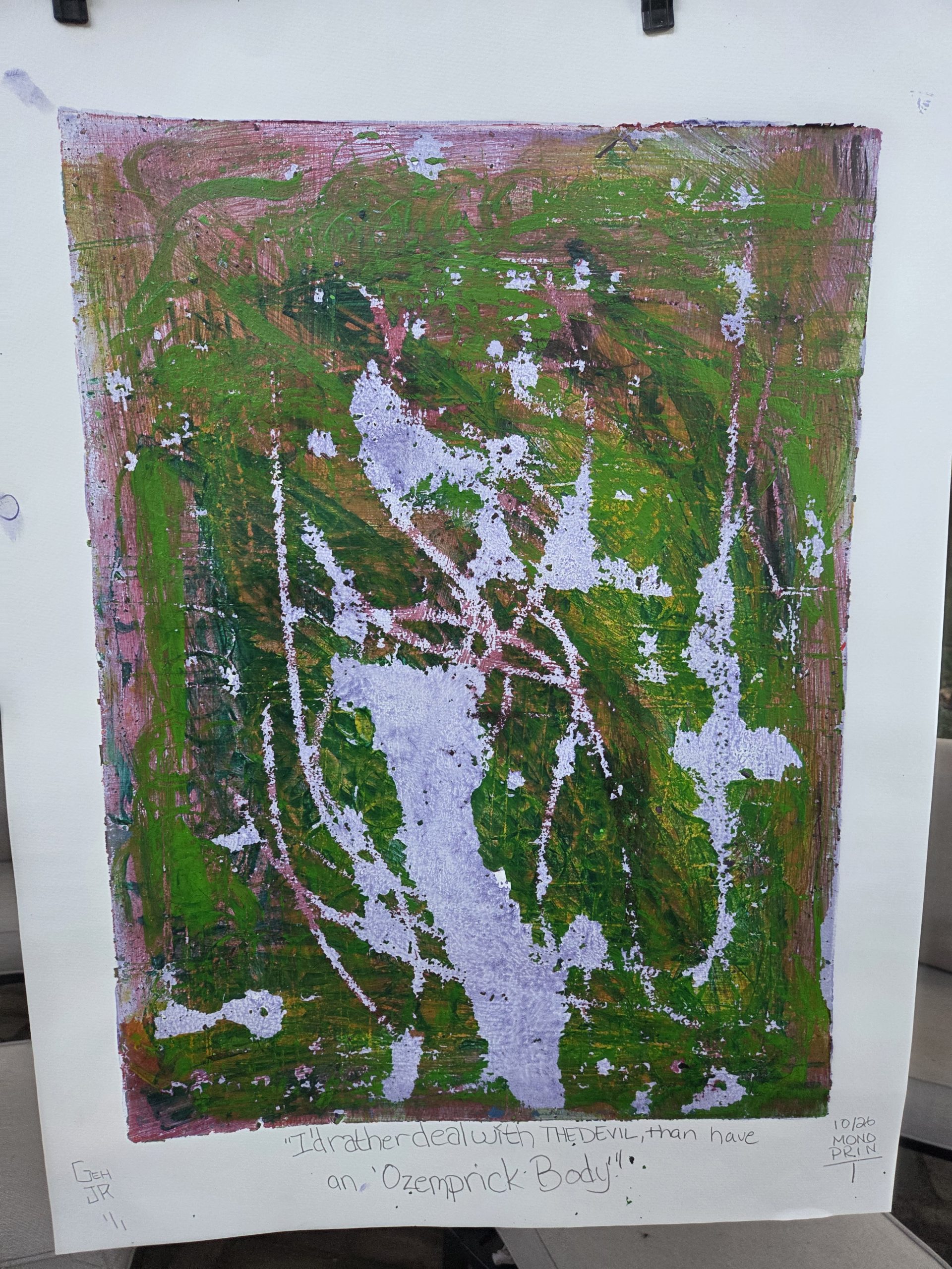 10/17/2026 – Memphis – B Side – Art and Noise Show – 5pm – 7 pm – GEL PLATE PRINTS / Terrible Paintings