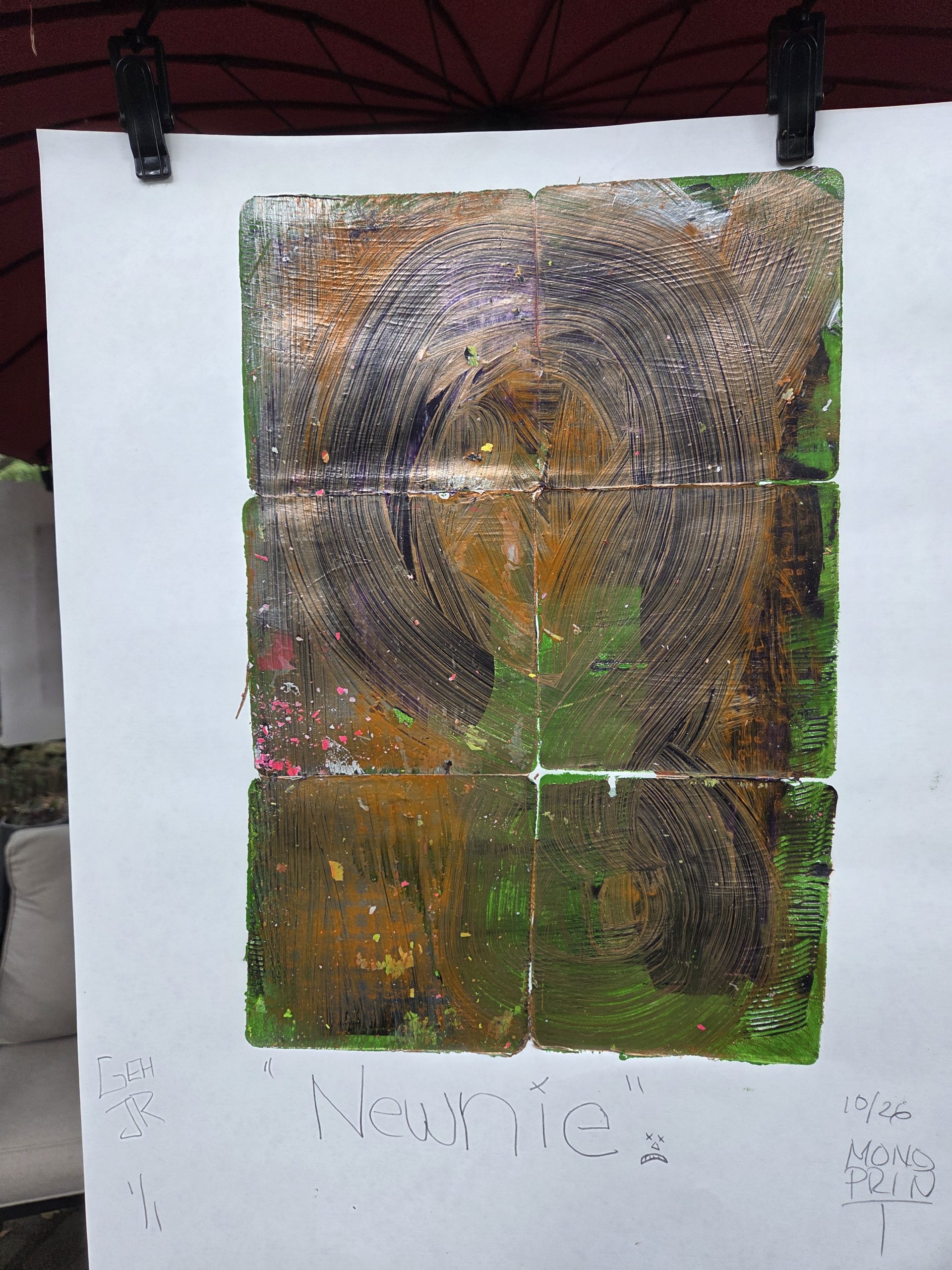 10/17/2026 – Memphis – B Side – Art and Noise Show – 5pm – 7 pm – GEL PLATE PRINTS To Make You Think It’s Time To Get Help